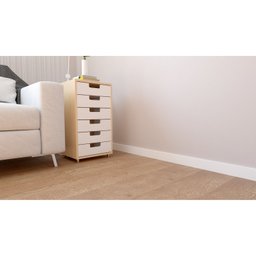 Rodapé Poliestireno 7cm X 10mm X 2,40m Slim Liso Nfr Rodapés  - 3