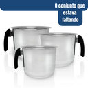 Ver imagem 3 de Conjunto Fervedor Alumínio Leiteira Canecão Café 3 Peças - Polido