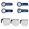 Conjunto Fervedor Alumínio Leiteira Canecão Café 3 Peças - Polido - 5