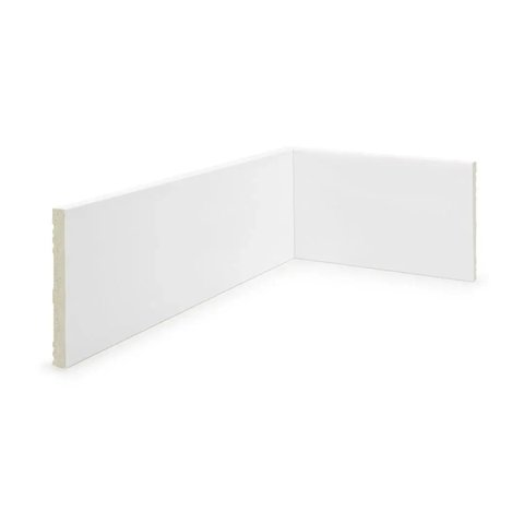 Rodapé Poliestireno 10cm X 10mm X 2,40m Slim Liso Nfr Rodapés 