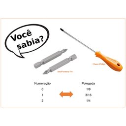 Chave Phillips N0 1/8x5 Cromo Vanadio Imantada Vila Unico - 2