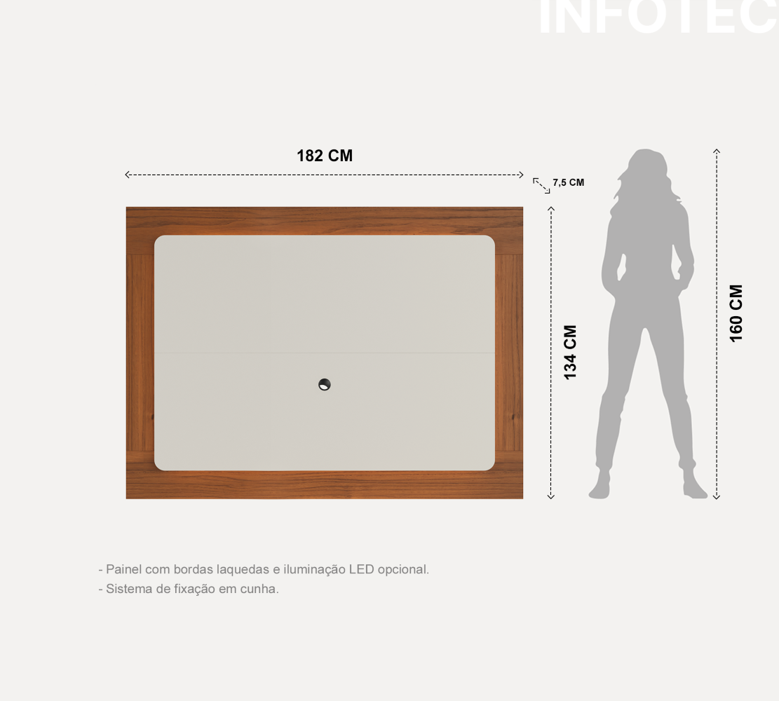 Painel para Tv até 75 Polegadas Oslo 1.8 - 4