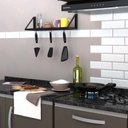 Ver imagem 2 de Prateleira Industrial Decorativa Luna 60cm para Lavanderia ou Porta Temperos Condimentos Cozinha