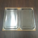 Ver imagem 6 de Tábua de Corte 2 Gavetas Coletoras Inox Home&co Retangular Bambu 4x34x44cm Natural