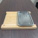 Ver imagem 5 de Tábua de Corte 2 Gavetas Coletoras Inox Home&co Retangular Bambu 4x34x44cm Natural
