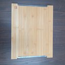 Ver imagem 2 de Tábua de Corte 2 Gavetas Coletoras Inox Home&co Retangular Bambu 4x34x44cm Natural