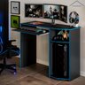 Mesa Gamer Escrivaninha Mesa de Computador Xp 90x78x45 Cores:preto/azul - 6
