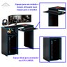 Mesa Gamer Escrivaninha Mesa de Computador Xp 90x78x45 Cores:preto/azul - 4