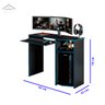 Mesa Gamer Escrivaninha Mesa de Computador Xp 90x78x45 Cores:preto/azul - 3