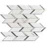 Pastilhas de Pedra Chevron Mármores Piguês e Grey - 1