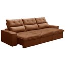Ver imagem 1 de Sofá Retrátil Reclinável para Sala 4 Lugares 290cm Aires F04 Veludo Terracota - Lyam Decor