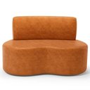 Ver imagem 5 de Sofá 2 Lugares 140cm Orgânico para Sala de Estar Living Larissa L02 Couríssimo Canela - Lyam Decor