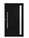 Ver imagem 1 de Porta Pivotante Alumínio Preto Lambril c/Visor Lateral Px 100cm Maxx - 230x110 "D"