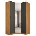 Ver imagem 2 de Guarda-Roupa de Canto Obliquo Espelho 3 Portas 100% MDF Clean Altezza