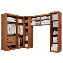 Ver imagem 4 de Guarda-Roupa Modulado 5 Peças 9 Portas 3 Gavetas Texas Marrom/Cinamomo