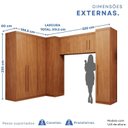 Ver imagem 3 de Guarda-Roupa Modulado 5 Peças 9 Portas 3 Gavetas Texas Marrom/Cinamomo