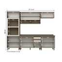 Ver imagem 4 de Cozinha Completa Connect 10 Portas 2 Gavetas com Vidro e Tampo 100% MDF Duna/Cristal - Henn