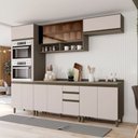 Ver imagem 1 de Cozinha Completa Connect 10 Portas 2 Gavetas com Vidro e Tampo 100% MDF Duna/Cristal - Henn