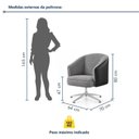 Ver imagem 3 de Kit 2 Poltronas Giratórias Linho Premium Base Alumínio Juliana