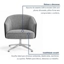 Ver imagem 5 de Kit 2 Poltronas Giratórias Linho Premium Base Alumínio Juliana