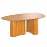 Mesa de Jantar Grande Formato Orgânico Alto Padrão Laminado Cinamomo Base Moderna - 4