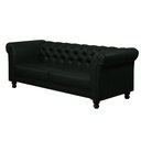 Ver imagem 1 de Sofá Decorativo Sala de Estar Chesterfield 3 Lugares 220cm Couro Verde - Mozzelar