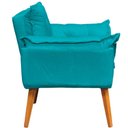 Ver imagem 4 de Kit 3 Poltronas Decorativa Alice Pé Trapézio 30cm Castanho - Suede