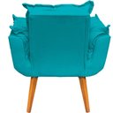 Ver imagem 3 de Kit 3 Poltronas Decorativa Alice Pé Trapézio 30cm Castanho - Suede