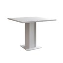 Ver imagem 5 de Mesa Jantar Londres Quadrada Branca 90cm 4 Cadeiras Estofadas Vermelho Eames Ferro Preto