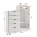 Ver imagem 3 de Cômoda 5 Gavetas e Duas Portas Reflecta Bella Branco