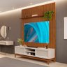 Painel Ripado Com Rack Para Tv 65 Polegadas Freijó Off White Cairo E Pratic Dj Móveis - 1