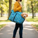 Ver imagem 6 de Bolsa de Transporte e Cama Iglu Pet 2 em 1 Amora Top Impermeável: Dino Azul