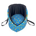Ver imagem 3 de Bolsa de Transporte e Cama Iglu Pet 2 em 1 Amora Top Impermeável: Dino Azul