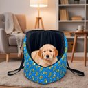 Ver imagem 5 de Bolsa de Transporte e Cama Iglu Pet 2 em 1 Amora Top Impermeável: Dino Azul