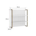 Ver imagem 2 de Armário de Cozinha Modulado Bella Ripado 2606 com 2 Prateleiras 80cm Branco