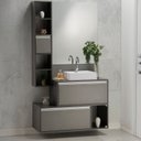 Ver imagem 5 de Gabinete e Espelheira 100cm Plena Superior Elite Cinza/Chumbo/Verde