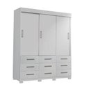 Ver imagem 1 de Guarda Roupa 3 Portas de Correr e 9 Gavetas Itapema Branco