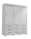 Ver imagem 1 de Guarda Roupa 3 Portas de Correr e 9 Gavetas Itapema Branco