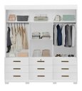 Ver imagem 3 de Guarda Roupa 3 Portas de Correr e 9 Gavetas Itapema Branco