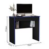 Mesa Escrivaninha Estudo Computador Notebook Vitória 2.0 Preto e Azul - 4