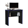 Mesa Escrivaninha Estudo Computador Notebook Vitória 2.0 Preto e Azul - 2