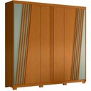 Ver imagem 1 de Guarda Roupa Ouro Verde Quarto com 6 Portas e 4 Gavetas Cinamomo/salvia Cinamomo/salvia