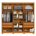 Ver imagem 3 de Guarda Roupa Ouro Verde Quarto com 6 Portas e 4 Gavetas Cinamomo/salvia Cinamomo/salvia