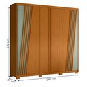 Ver imagem 2 de Guarda Roupa Ouro Verde Quarto com 6 Portas e 4 Gavetas Cinamomo/salvia Cinamomo/salvia