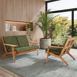Sofá para Jardim com 3 Lugares Lótus - 13