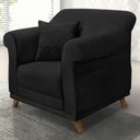 Ver imagem 2 de Poltrona Decorativa Retro Polo com Almofada Suede 1105 Ezz