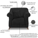 Ver imagem 3 de Poltrona Decorativa Retro Polo com Almofada Suede 1105 Ezz