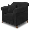 Ver imagem 1 de Poltrona Decorativa Retro Polo com Almofada Suede 1105 Ezz