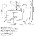 Ver imagem 4 de Poltrona Decorativa Retro Polo com Almofada Suede 1105 Ezz