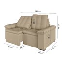 Ver imagem 4 de Sofá Retrátil Reclinável 3 Lugares 180cm Veludo com Molas Palmeira CabeCasa MadeiraOriginals